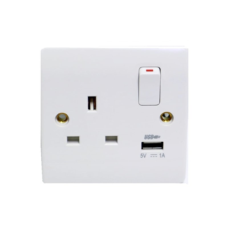 switch socket with USB charger